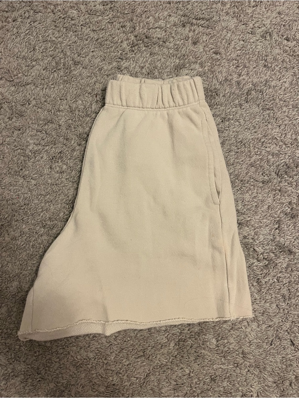 Aerie cream sweat shorts